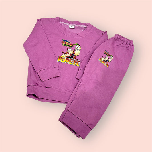 Popeye Power Pink Sweatshirt & Pant Set!