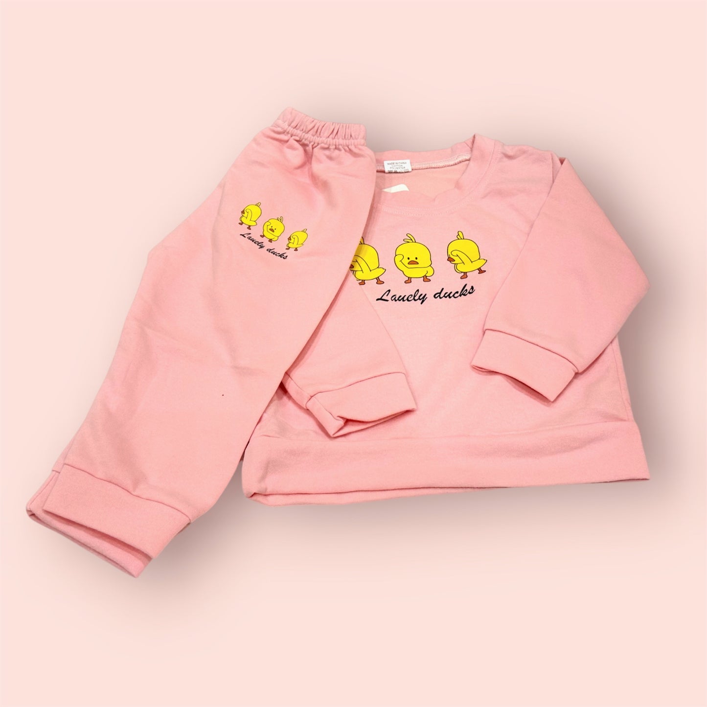 Pink Duckling Delight Shirt & Pant Set