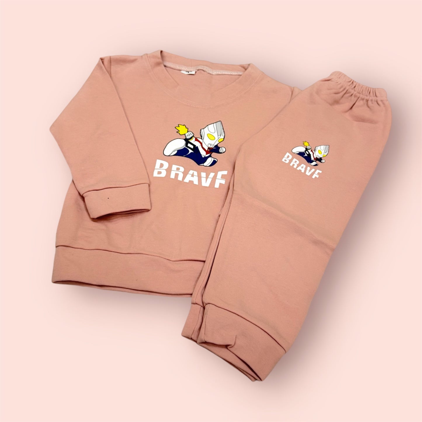 Sweet Peachy Comfort: Cozy Sweatshirt & Pants Set